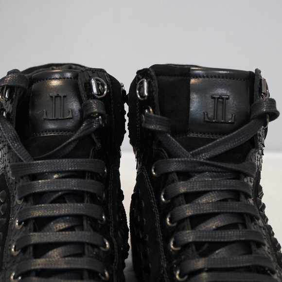 LORIBLU Studded Designer High-Top Sneakers - Picture 6 of 8